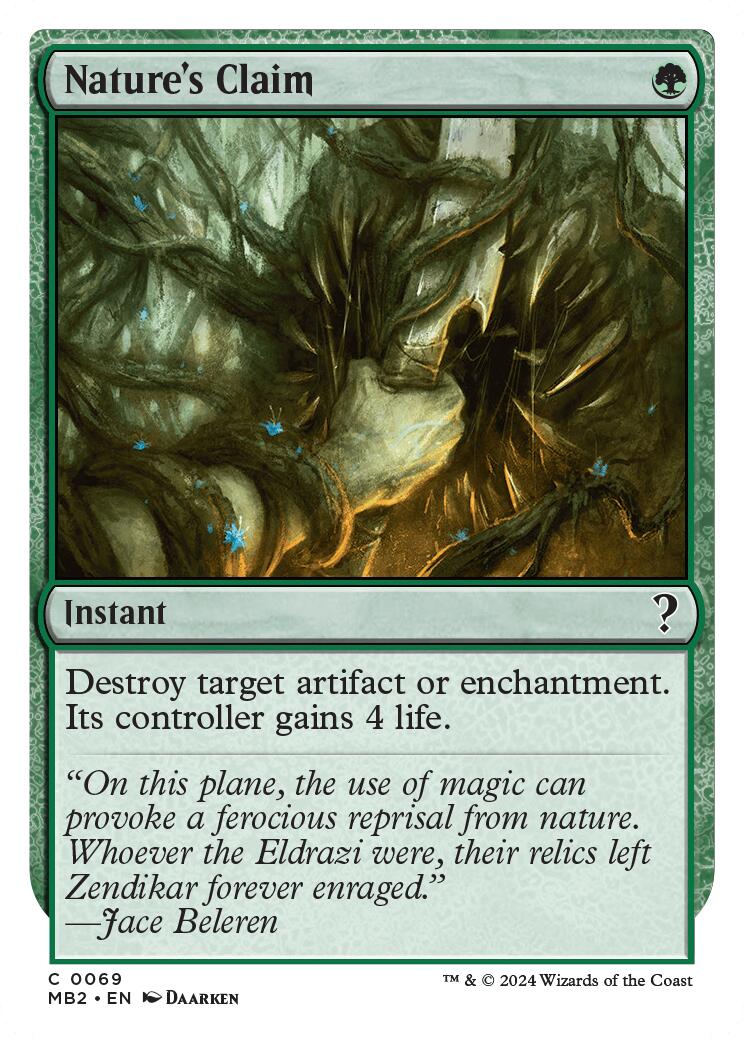 Nature's Claim (White Border)