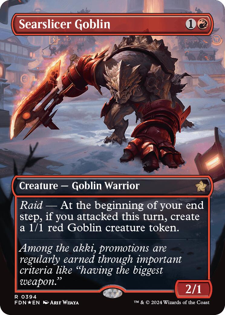 Searslicer Goblin (Borderless) (Mana Foil)