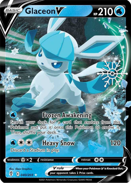 Glaceon V - 040/203 (Holiday Calendar)