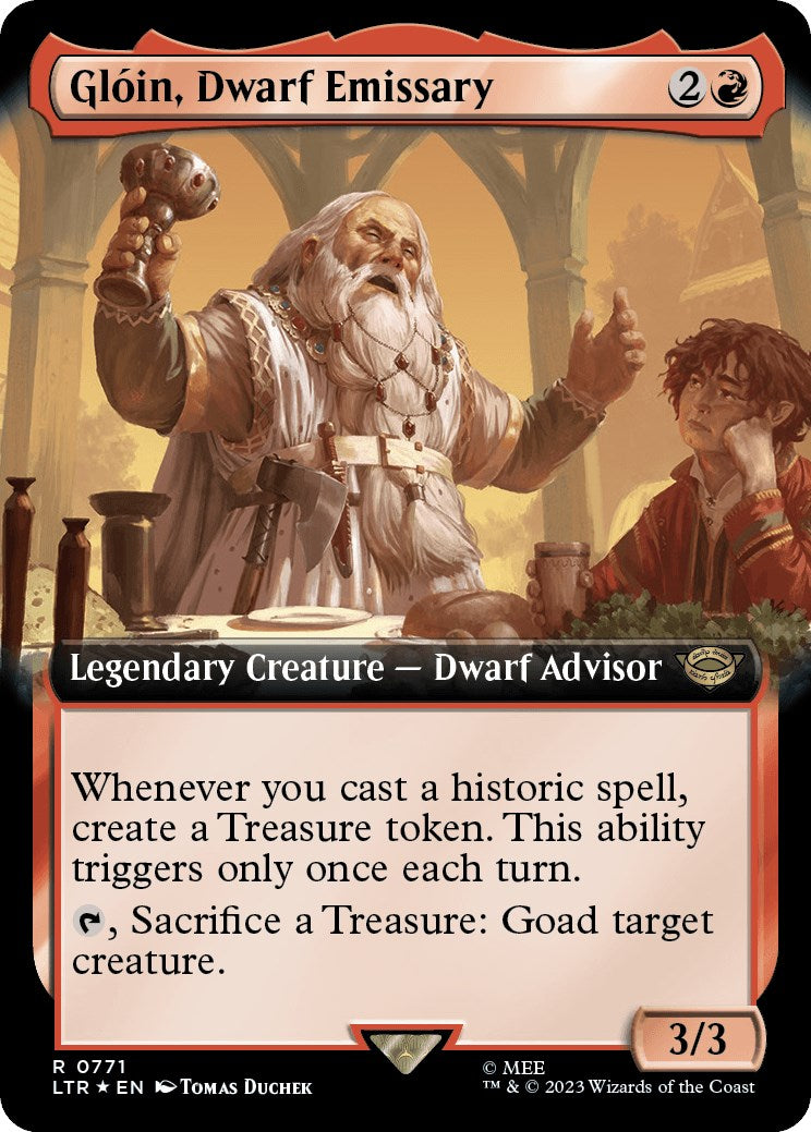 Gloin, Dwarf Emissary (Extended Art) (Surge Foil)