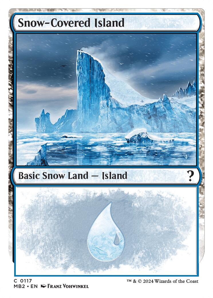 Snow-Covered Island (White Border)